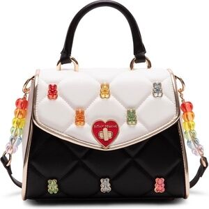 Betsey Johnson Beary Sweet Top Handle Crossbody Black Multi